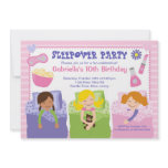 Pink Slumber Party Fun Birthday Invitation