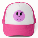 Pink Smiley Face Mesh Hats