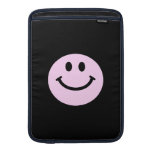Pink smiley face MacBook air sleeve