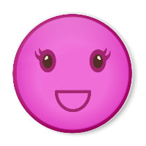 pink smiley magnets by moonlit pink smiley magnets