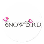 Pink Snowbird stickers