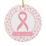 Pink Snowflake Breast Cancer Ornament