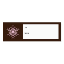 pink snowflake gift tag
