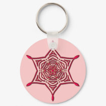 PINK SNOWFLAKE keychains