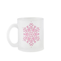 PINK SNOWFLAKE ORNAMENT COFFEE MUG