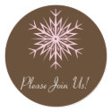 pink snowflake - Please Join Us! sticker