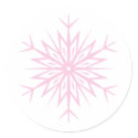 pink snowflake sticker
