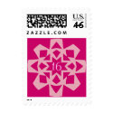 Pink Snowflake Sweet 16 stamp
