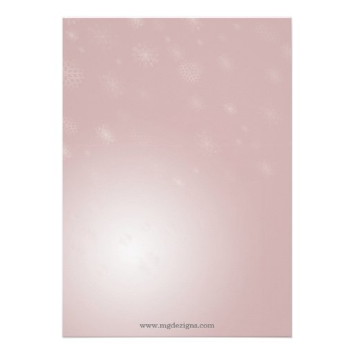 pink snowflakes Winter Bridal shower Invite