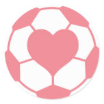 Pink Soccer Ball with Heart Sticker