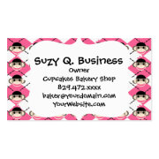 Pink Sock Monkeys on Pink White Argyle Diamond Business Card Templates