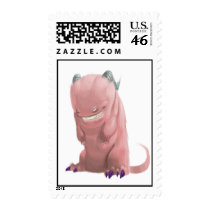pink sock monster Postage stamps