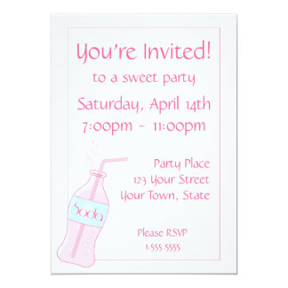 Pink soda wedding invitations