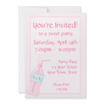 Pink Soda Party Personalized Invitation