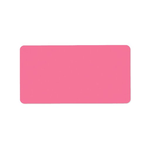 Pink solid color custom blank labels | Zazzle