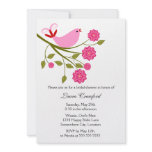Pink Songbird Bridal Shower Invitation