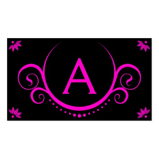 pink sophistications business card template (front side)
