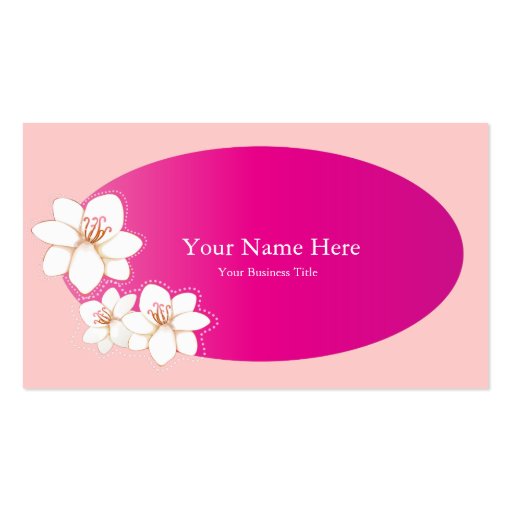 Pink Spa Business Card Templates (front side)
