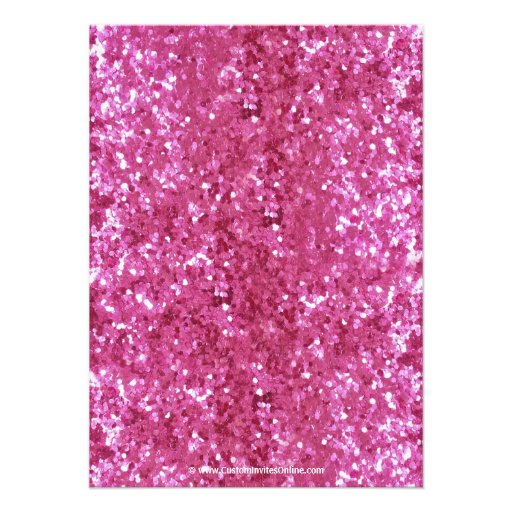 Pink Sparkle-look Bow Bridal Shower Invitation
