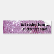 Pink Sparkle-Look Bumper Stickers