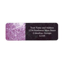 Pink Sparkle-Look Labels