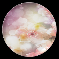 Pink Sparkles Flowers plates