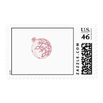 Pink Sparkly Christmas Postage Stamp