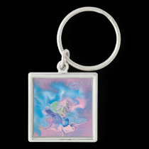 "Pink Spasm" Square Keychain keychains