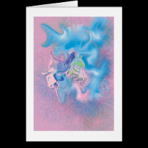 "Pink Spasm" Vertical Fantasy Postcard cards
