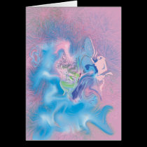 "Pink Spasm" Vertical Sci-Fi Postcard cards