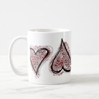 Pink Speckled Hearts Mug mug