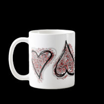 Pink Speckled Hearts Mug mugs
