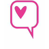 pink speech bubble heart t-shirt