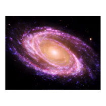 Pink Spiral Galaxy Large Poster posters