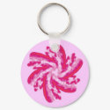 Pink Spiral keychains