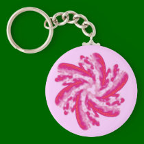 Pink Spiral keychains
