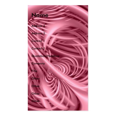 PINK SPIRALS Business card by shayneemelissa