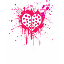 PINK SPLATTER STYLE PEACE HEART t-shirts by dgpaulart PINK SPLATTER STYLE PEACE HEART t-shirts