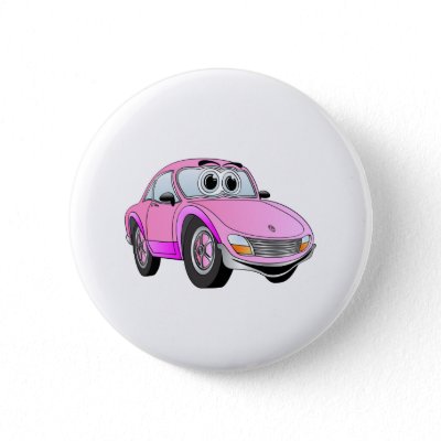 Pink Sports Car Cartoon by graphxpro A whimsical sports car cartoon road