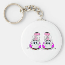 Pink Sports Shoes Cartoon Keychain