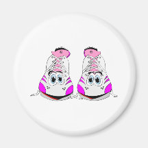 Pink Sports Shoes Cartoon Refrigerator Magnet