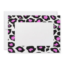 Pink Spotted Leopard Print Invitations by MishkaInvitations Pink Spotted Leopard Print Invitations