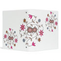 Pink Spring Flower Garden binder