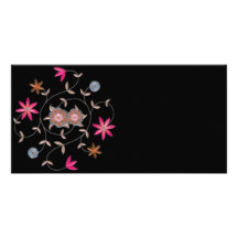 Pink Spring Flower Garden Photo Greeting Card