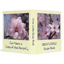 PINK SPRING TREE BLOSSOMS Recipe Book Great Cooks binders by Basleeartprintgifts PINK SPRING TREE BLOSSOMS Recipe Book Great Cooks binders