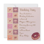 Pink Sprinkle Donut Design Birthday Invitation