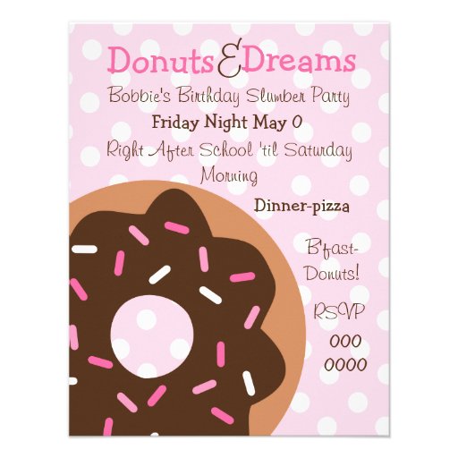 Pink Sprinkles Personalized Invitation (front side)