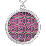 Pink Squares 'Dots Necklace