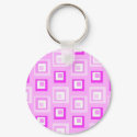 Pink squares keychains