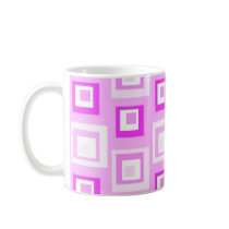 Pink squares mugs